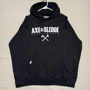 Axe & Sledge Hoodie Mens Size XL Hardest Workers Gym Pullover Logo